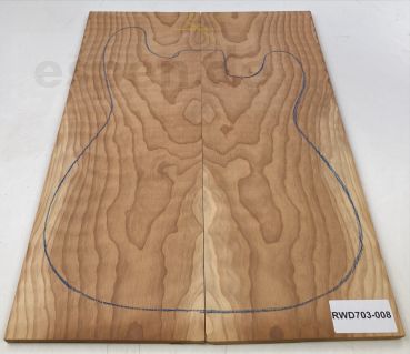 Top Redwood figured, 2-pcs. 8mm Unique Piece #008